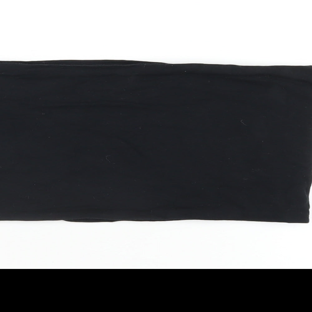 Topshop Womens Black Cotton Basic Tank Size 12 Square Neck