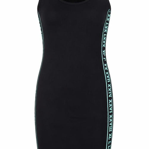 FOREVER 21 Womens Black Cotton Tank Dress Size M Scoop Neck Pullover