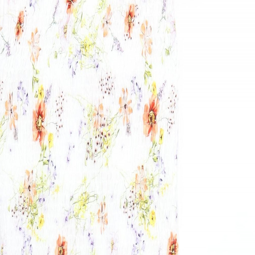 I SAW IT FIRST Womens White Floral Polyester Bodycon Size 10 Off the Shoulder Pullover