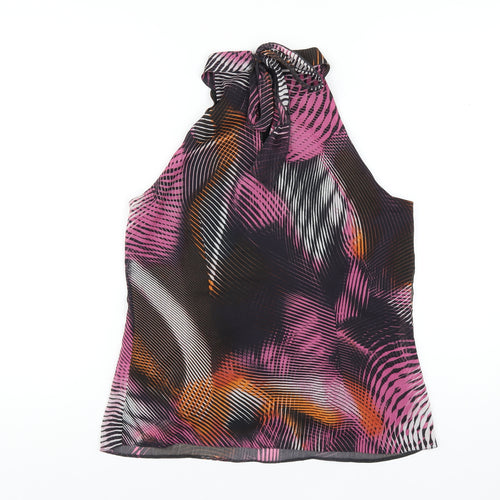 Paraphrase Womens Multicoloured Geometric Polyester Basic Blouse Size L Round Neck