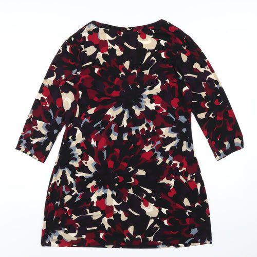 Marks and Spencer Womens Multicoloured Geometric Polyester A-Line Size 12 Scoop Neck Pullover