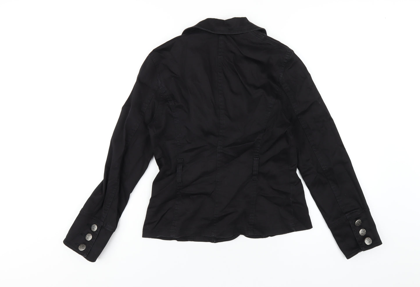 Jane Norman Womens Black Jacket Size 12 Button