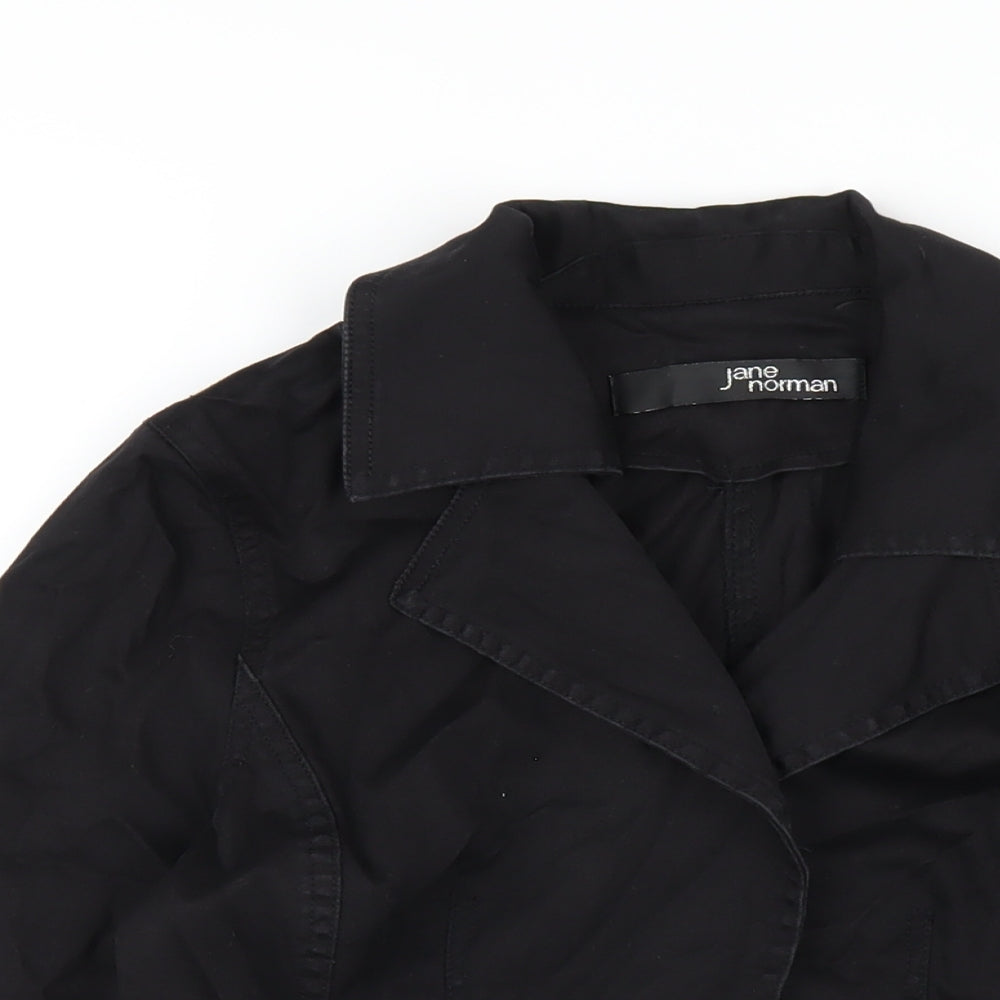 Jane Norman Womens Black Jacket Size 12 Button