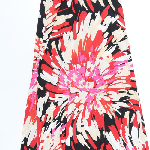 Julien Macdonald Womens Multicoloured Geometric Polyester Maxi Size 8 Halter Pullover