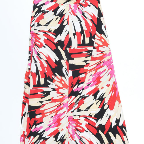 Julien Macdonald Womens Multicoloured Geometric Polyester Maxi Size 8 Halter Pullover