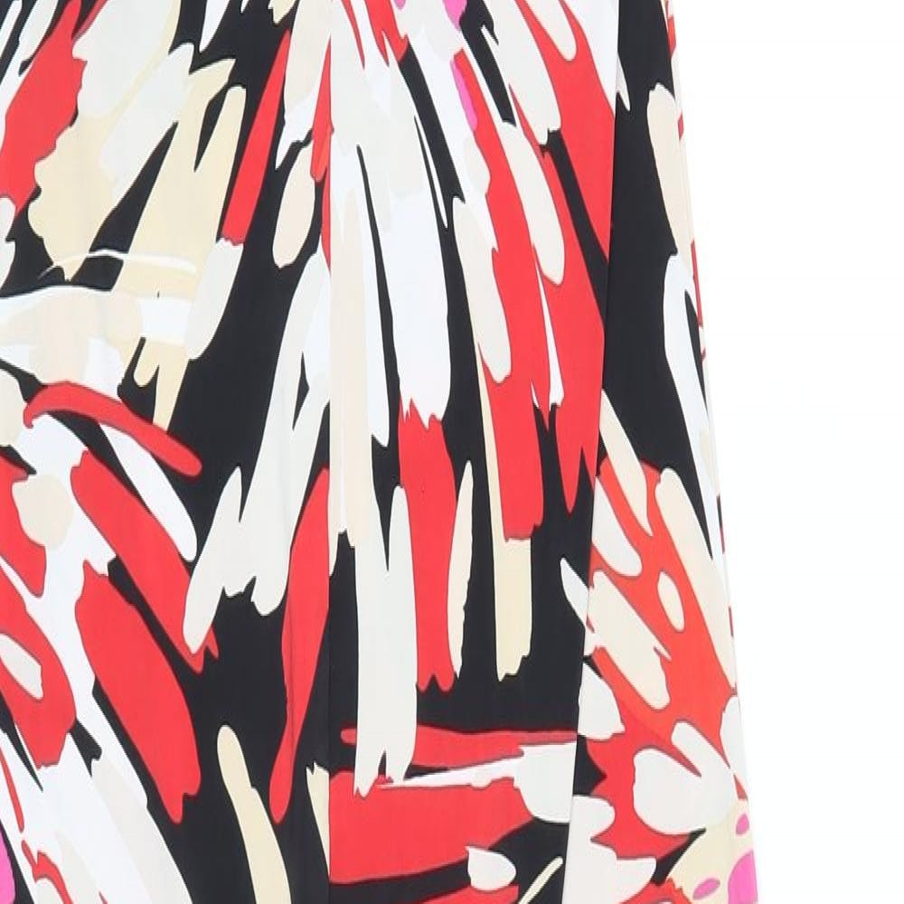 Julien Macdonald Womens Multicoloured Geometric Polyester Maxi Size 8 Halter Pullover