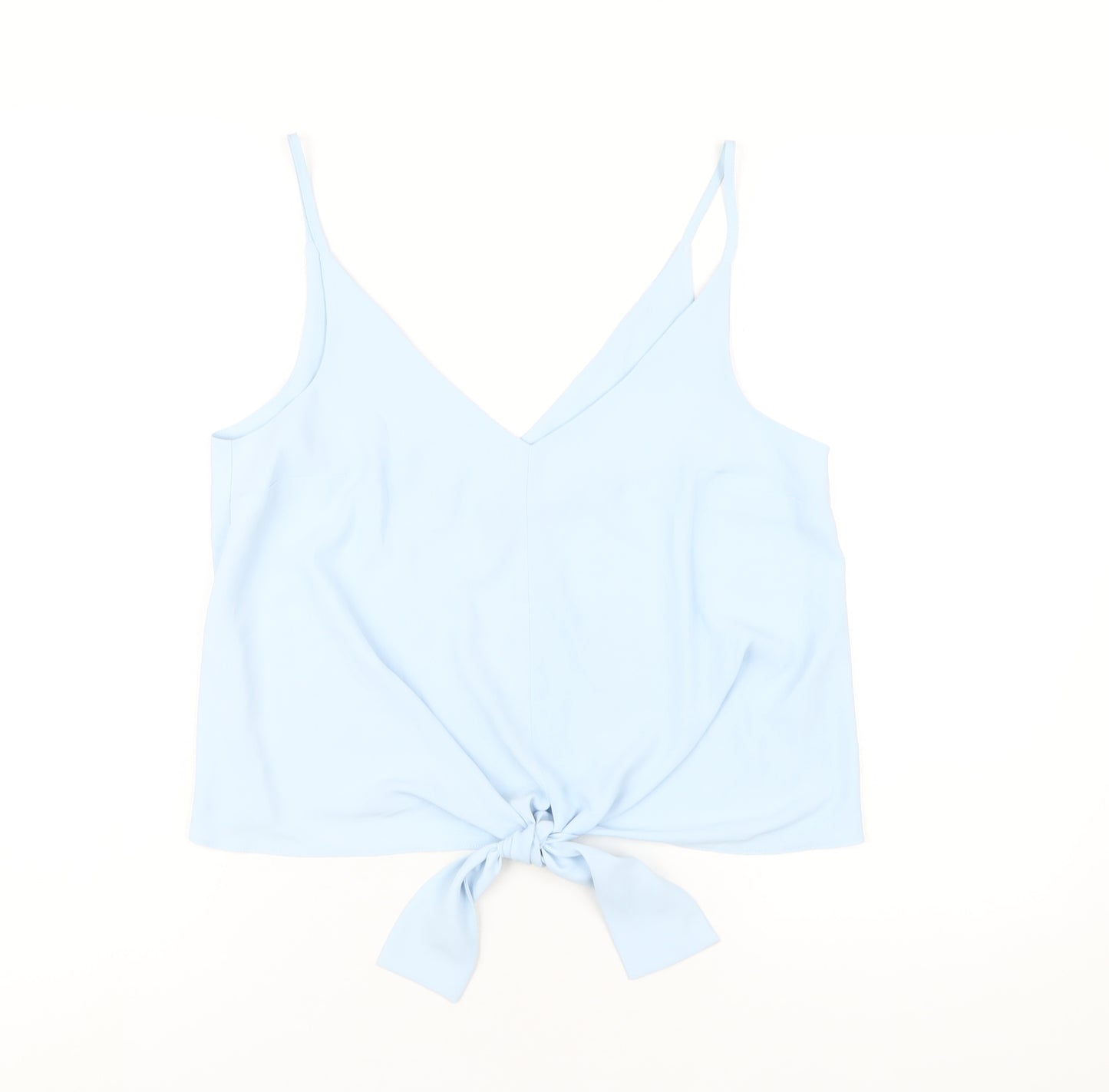 ASOS Womens Blue Polyester Camisole T-Shirt Size 10 V-Neck