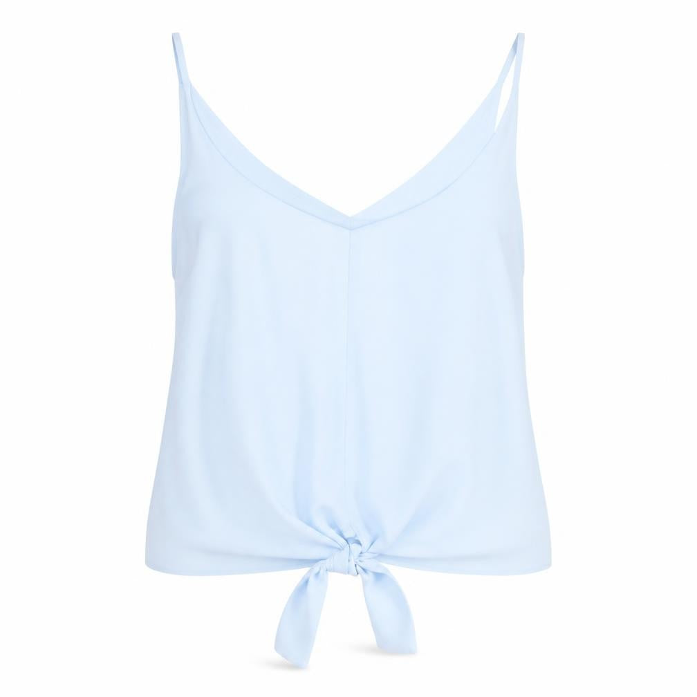 ASOS Womens Blue Polyester Camisole T-Shirt Size 10 V-Neck