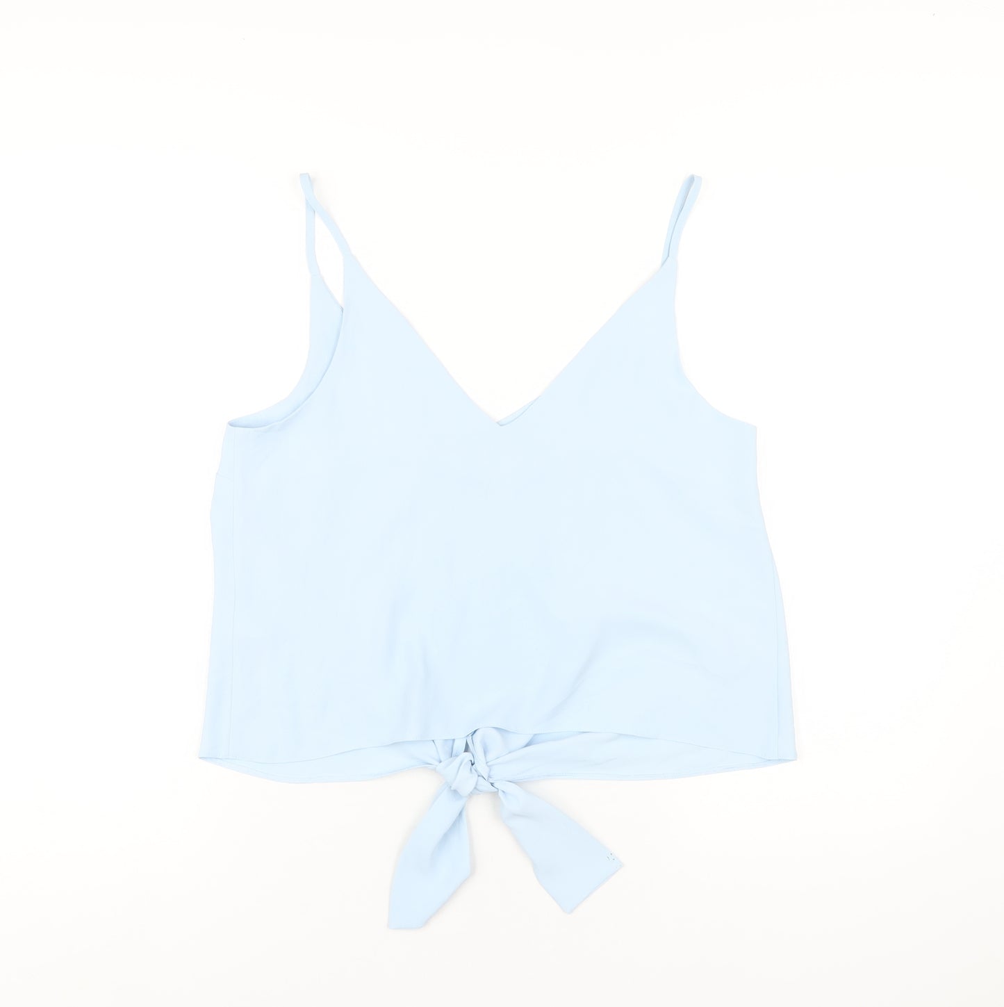 ASOS Womens Blue Polyester Camisole T-Shirt Size 10 V-Neck
