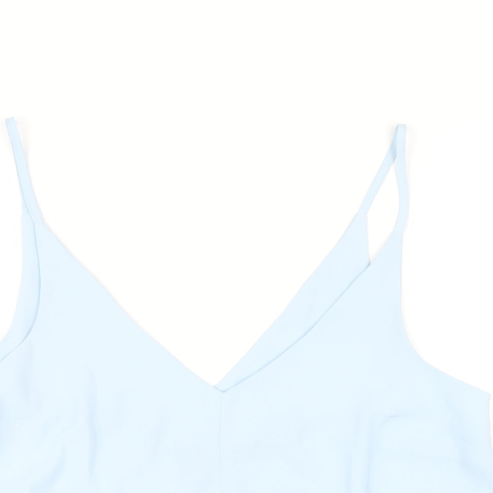 ASOS Womens Blue Polyester Camisole T-Shirt Size 10 V-Neck