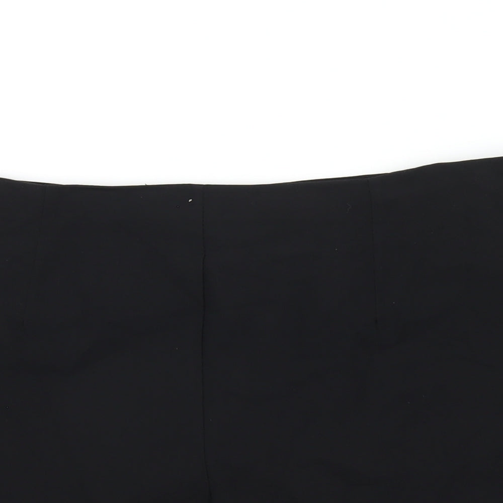 Dorothy Perkins Womens Black Polyester Basic Shorts Size 14 L3 in Regular Zip