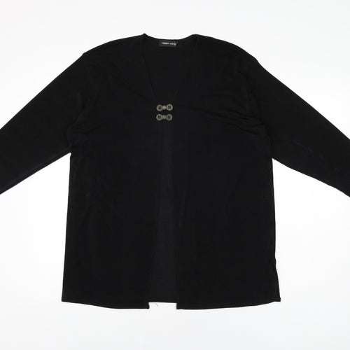 Trendy Touch Womens Black Polyester Basic T-Shirt Size S V-Neck