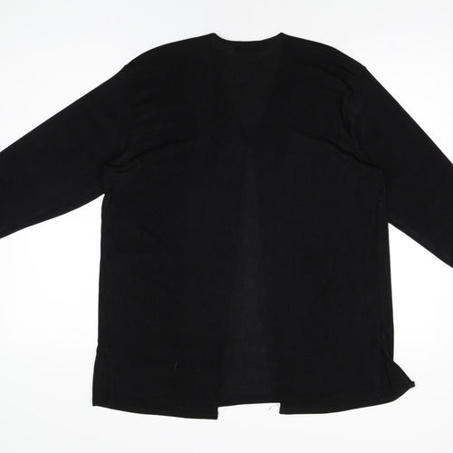 Trendy Touch Womens Black Polyester Basic T-Shirt Size S V-Neck