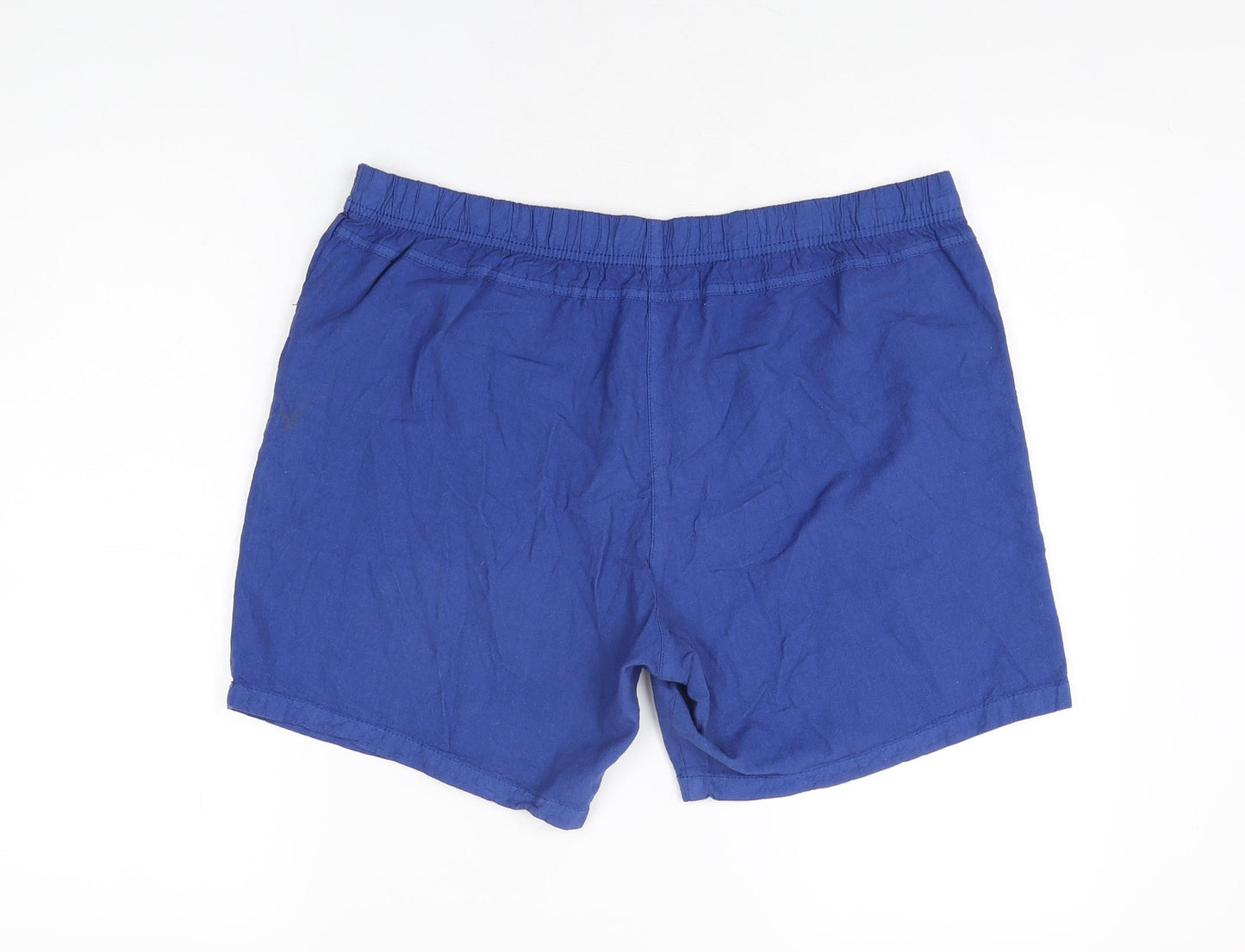 Originals Womens Blue Cotton Bermuda Shorts Size 16 L6.5 in Regular Drawstring