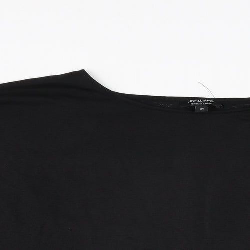 JD Williams Womens Black Polyester Basic T-Shirt Size 24 Round Neck