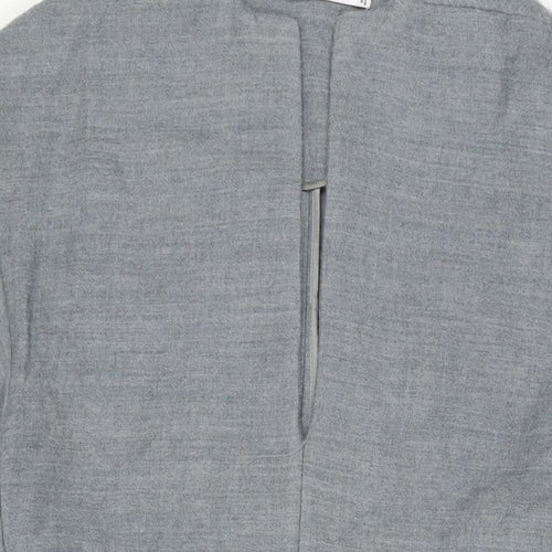 Zara Womens Grey Polyester Shift Size XS V-Neck Pullover