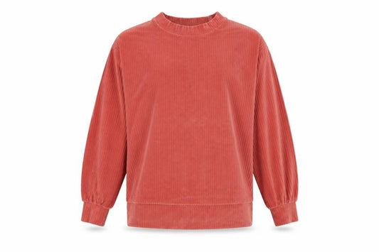 Front view of ASOS women’s pink polyester basic t-shirt, size UK 12, round neck