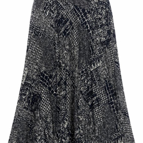 Country Casuals Womens Blue Geometric Polyester Swing Skirt Size 10