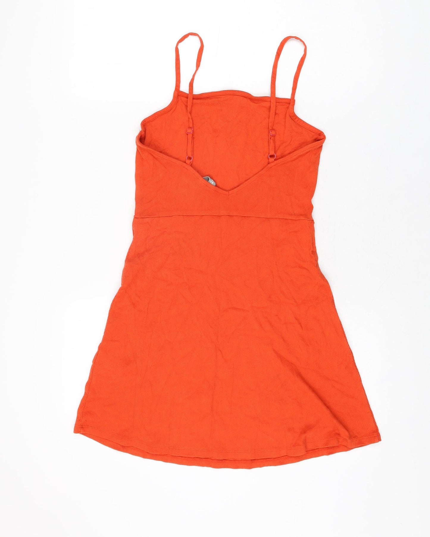 ASOS Womens Orange Modal Mini Size 10 Square Neck Pullover