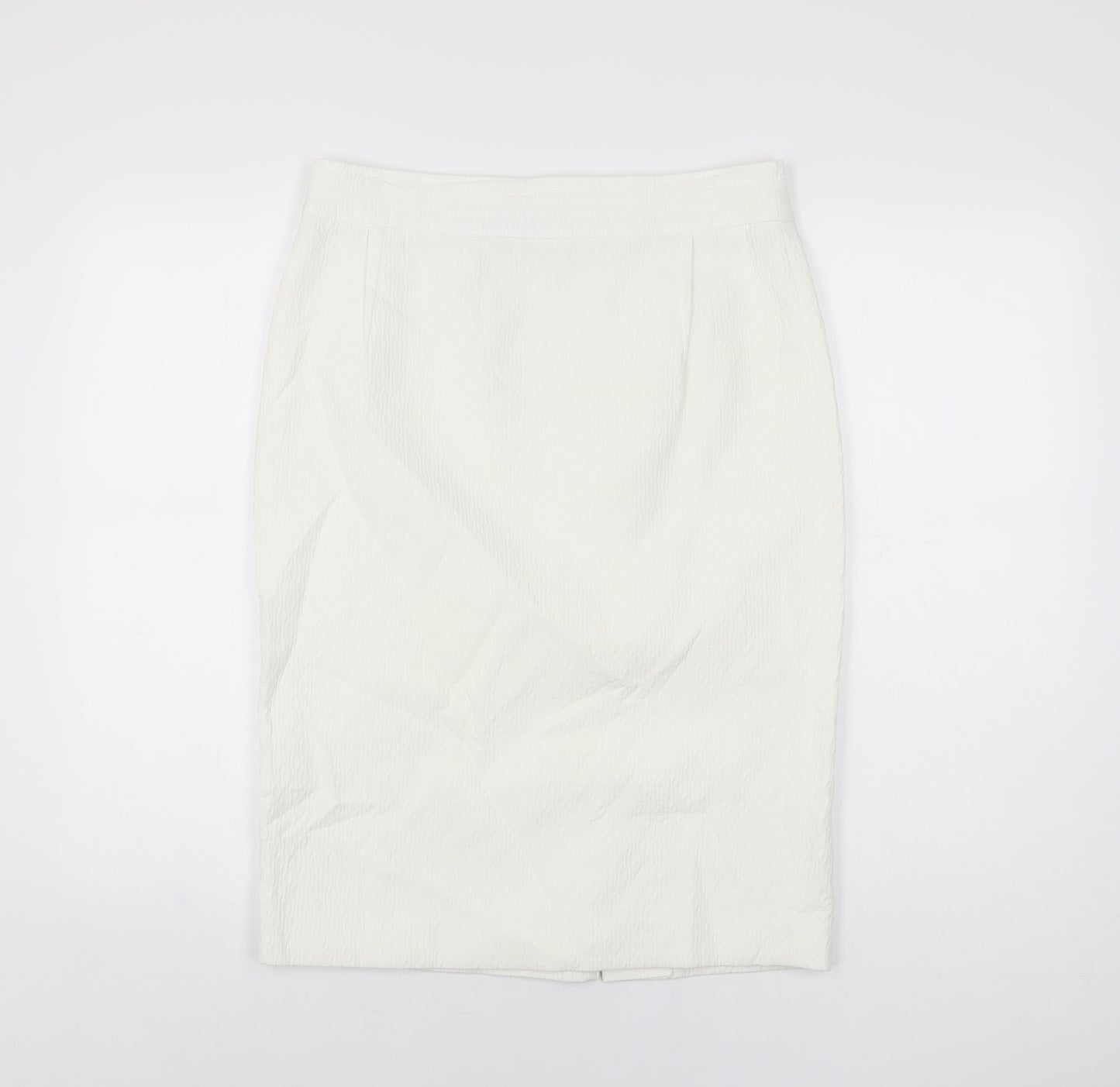 Planet Womens White Cotton Straight & Pencil Skirt Size 10 Zip