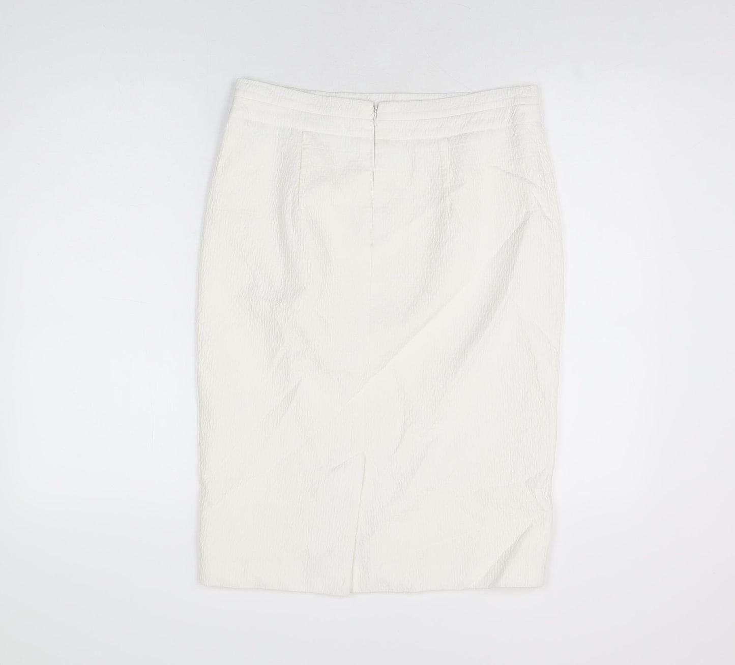 Planet Womens White Cotton Straight & Pencil Skirt Size 10 Zip