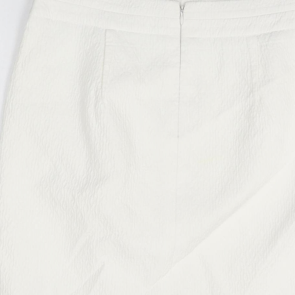 Planet Womens White Cotton Straight & Pencil Skirt Size 10 Zip