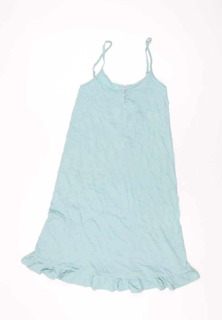 Marks and Spencer Womens Blue Solid Cotton Top Dress Size XS
