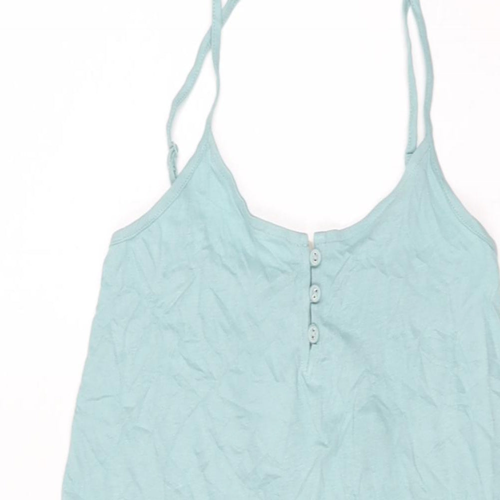 Marks and Spencer Womens Blue Solid Cotton Top Dress Size XS