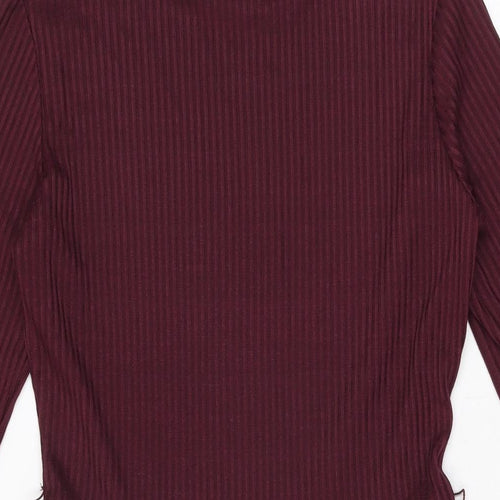 H&M Womens Purple Polyester A-Line Size 12 Round Neck Pullover