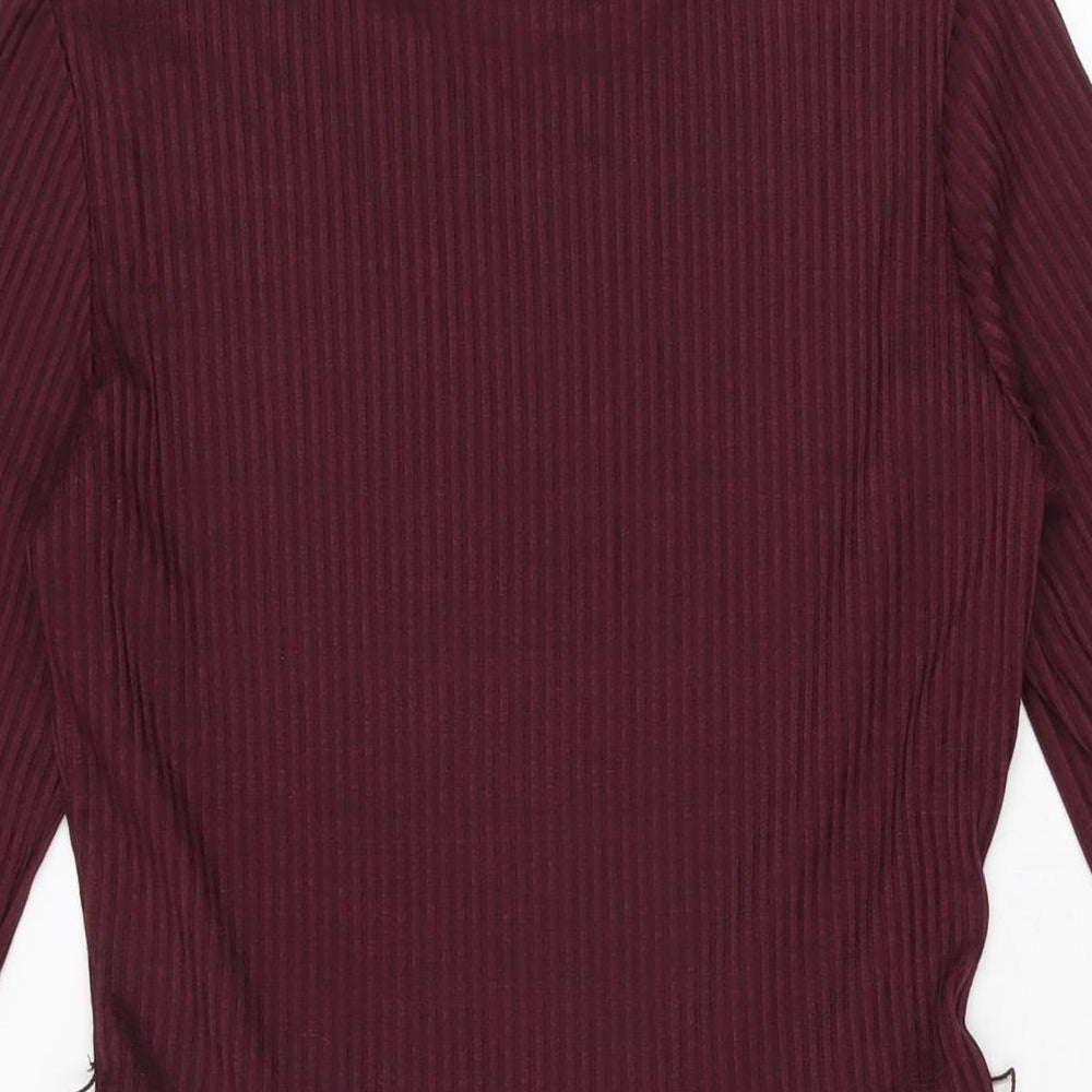 H&M Womens Purple Polyester A-Line Size 12 Round Neck Pullover