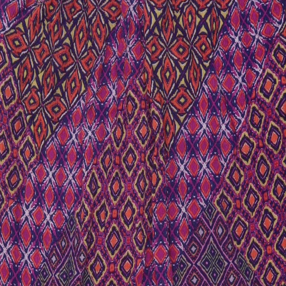 NEXT Womens Multicoloured Geometric Viscose A-Line Skirt Size 16