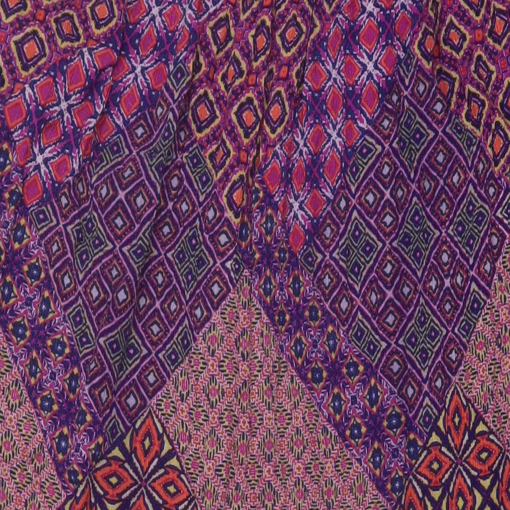 NEXT Womens Multicoloured Geometric Viscose A-Line Skirt Size 16