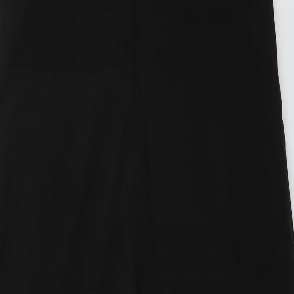 Boohoo Womens Black Polyester Jumpsuit One-Piece Size 12 Zip