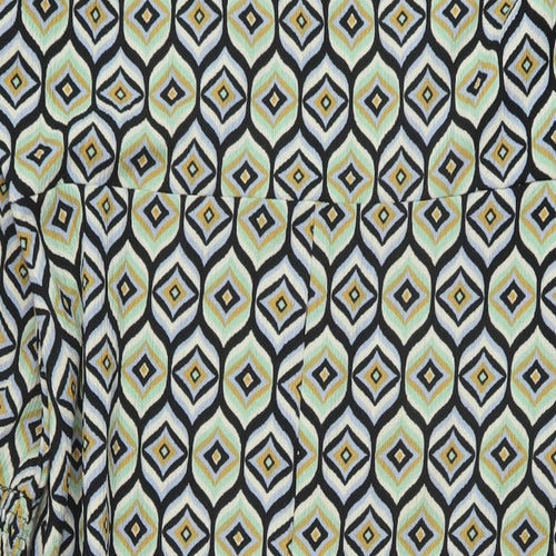 Dorothy Perkins Womens Multicoloured Geometric Polyester Sheath Size 20 V-Neck Pullover