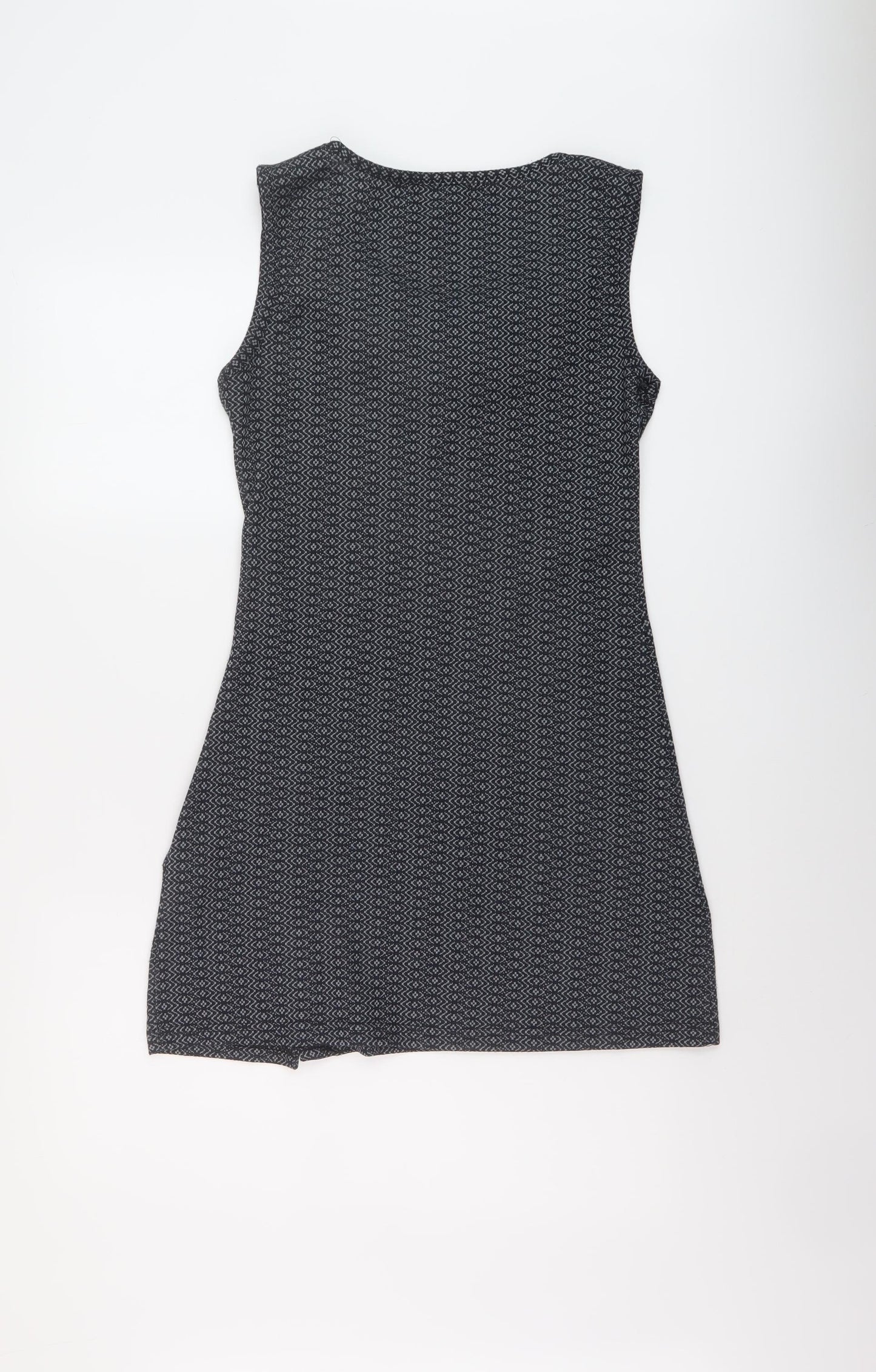 Apricot Womens Blue Geometric Polyester Mini Size XS Round Neck Pullover