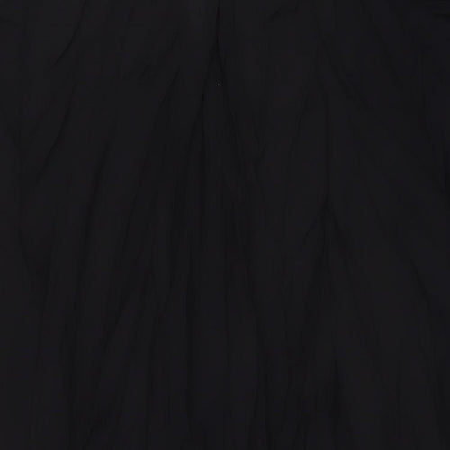 H&M Womens Black Viscose A-Line Size M Collared Button