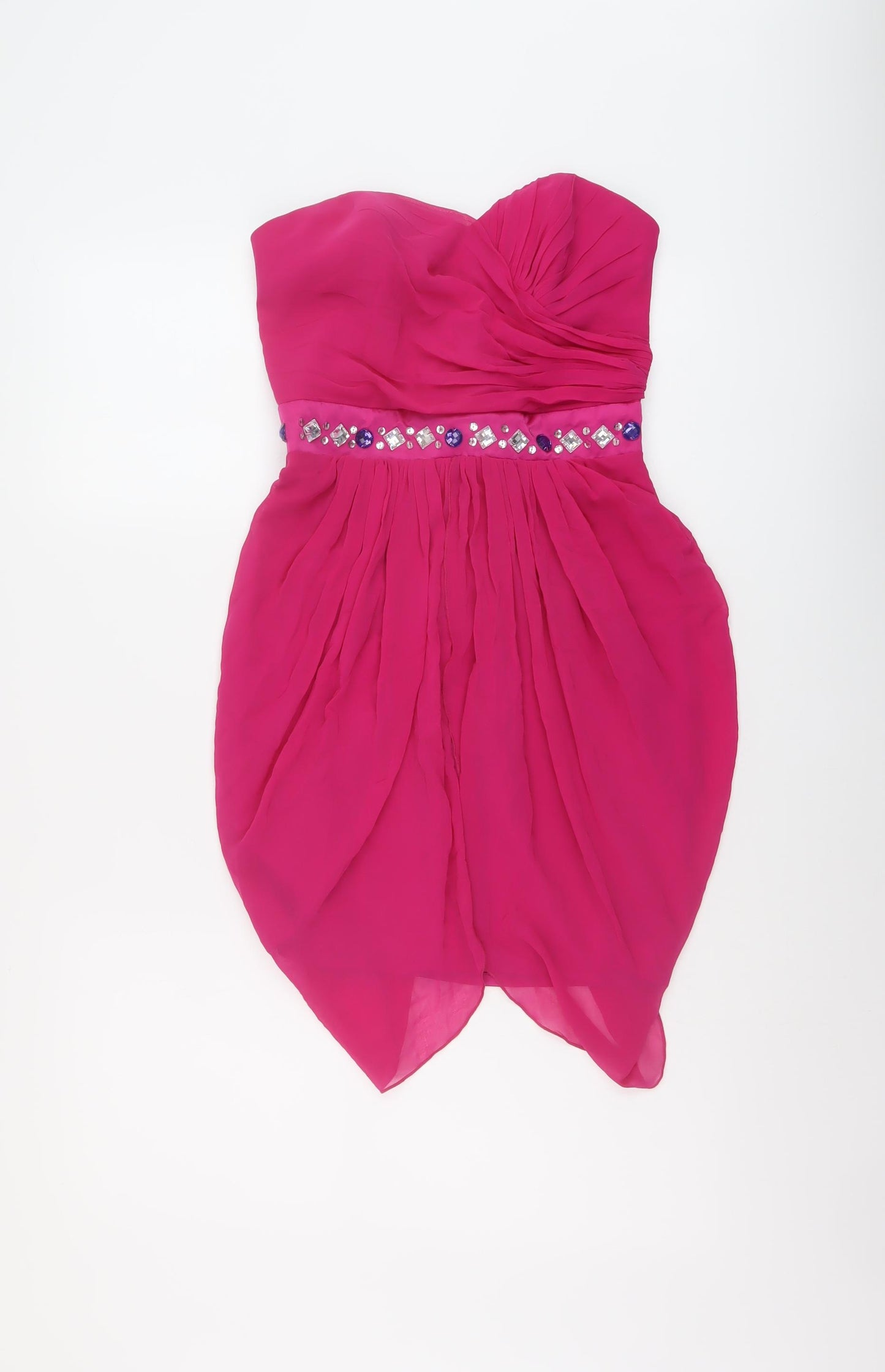 Lipsy Womens Pink Polyester Mini Size 8 Sweetheart Zip