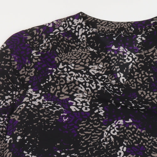 David Emanuel Womens Multicoloured Animal Print Polyester Tunic Blouse Size 16 Round Neck