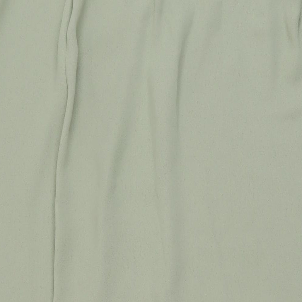 Wallis Womens Green Polyester Wrap Skirt Size 12 Button