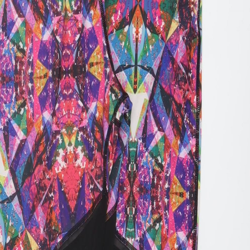 USA Pro Womens Multicoloured Geometric Polyester Capri Leggings Size 10 L24 in Regular Pullover