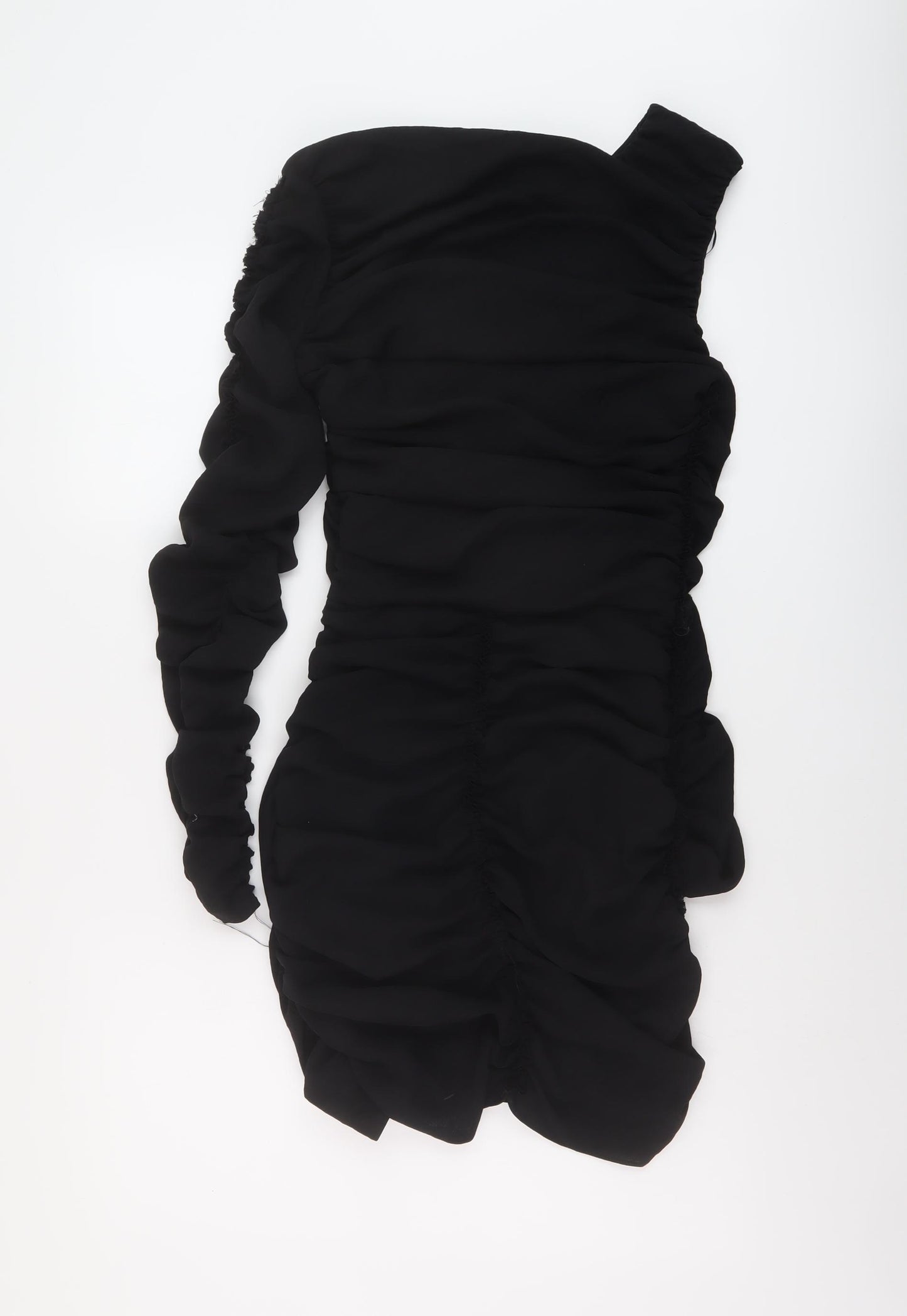 Zara Womens Black Polyester Mini Size M Square Neck Zip