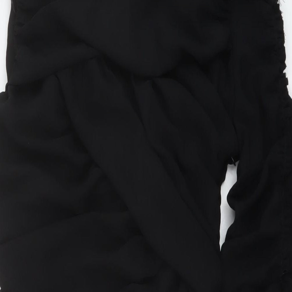 Zara Womens Black Polyester Mini Size M Square Neck Zip