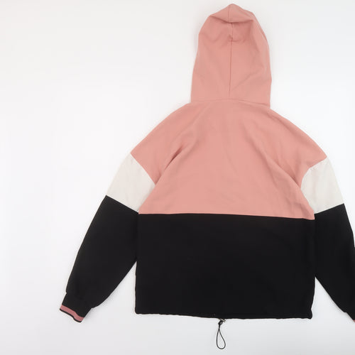 Zara Womens Black Polyester Pullover Hoodie Size XS Zip