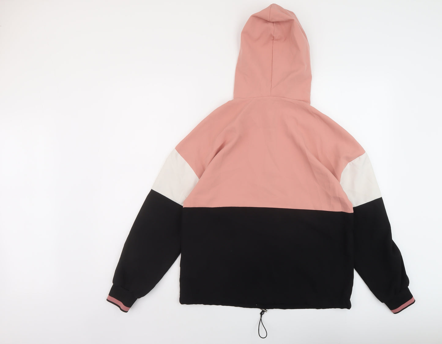 Zara Womens Black Polyester Pullover Hoodie Size XS Zip