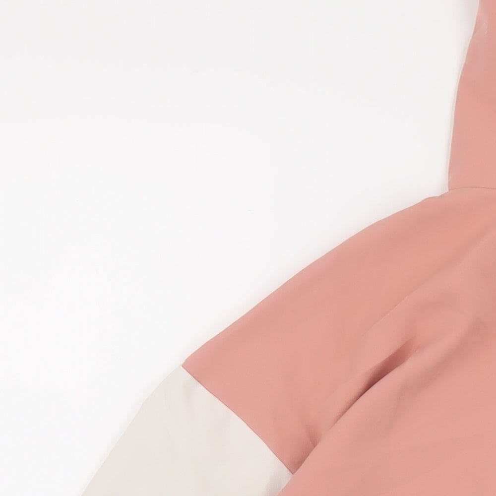 Zara Womens Black Polyester Pullover Hoodie Size XS Zip