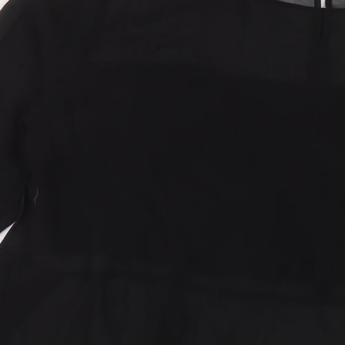 Zara Womens Black Polyester Basic Blouse Size M Round Neck