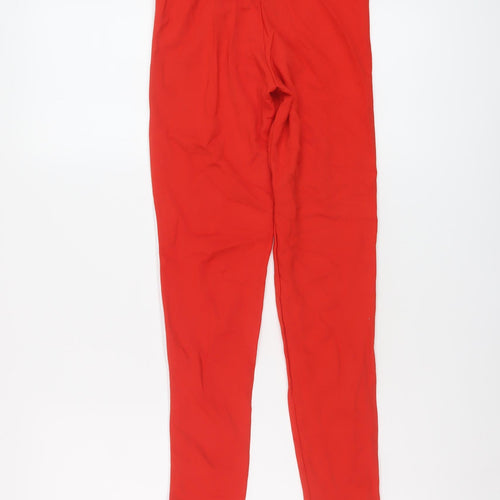 Topshop Womens Red Viscose Jegging Leggings Size 6 L25 in