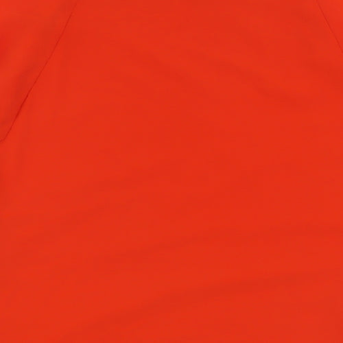 Wallis Womens Orange Polyester Basic Blouse Size S Scoop Neck
