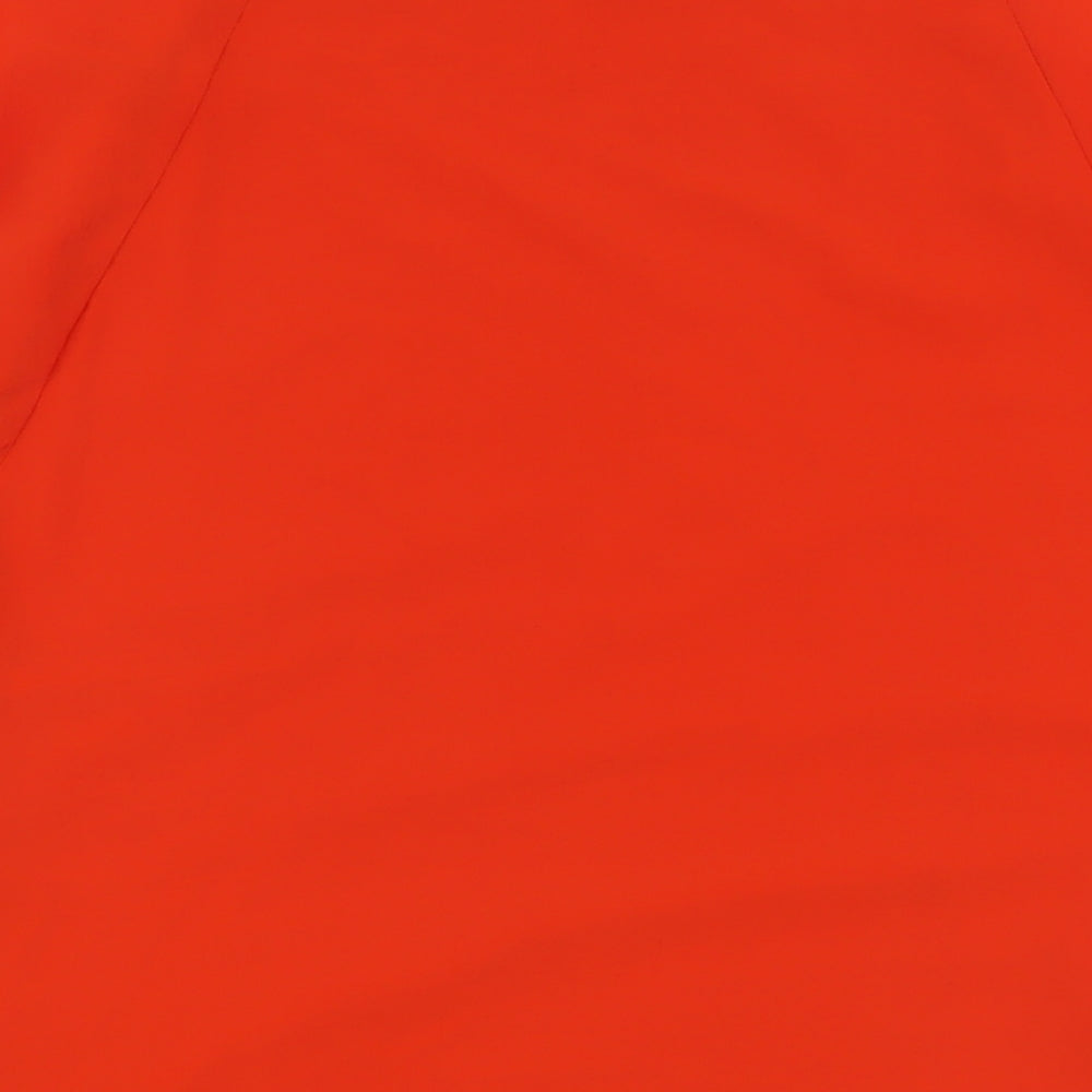 Wallis Womens Orange Polyester Basic Blouse Size S Scoop Neck