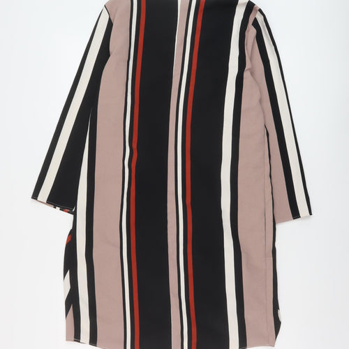 River Island Womens Multicoloured Striped Polyester Sheath Size 10 Round Neck Pullover